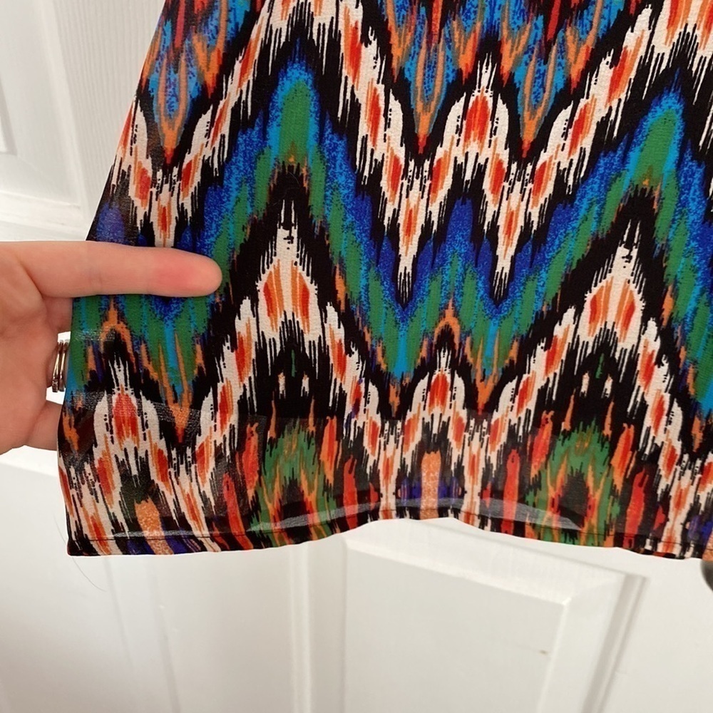 Speed Control sleeveless mini sundress with stunning bright colors. - Picture 7 of 16